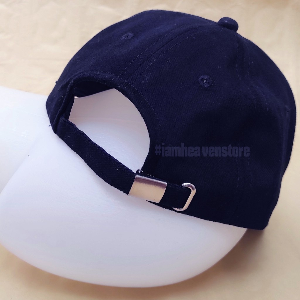 Topi Baseballcap Nevertheless Korea Songkang Yu nabi Butterfly kupu kupu Tato Baseball cap Navy Biru