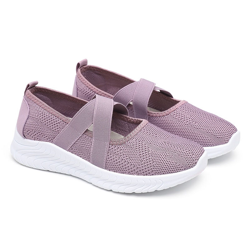 Sepatu Import Wanita 2022 Baru Sepatu Model Flat Silang Fashion Sneakers 5602