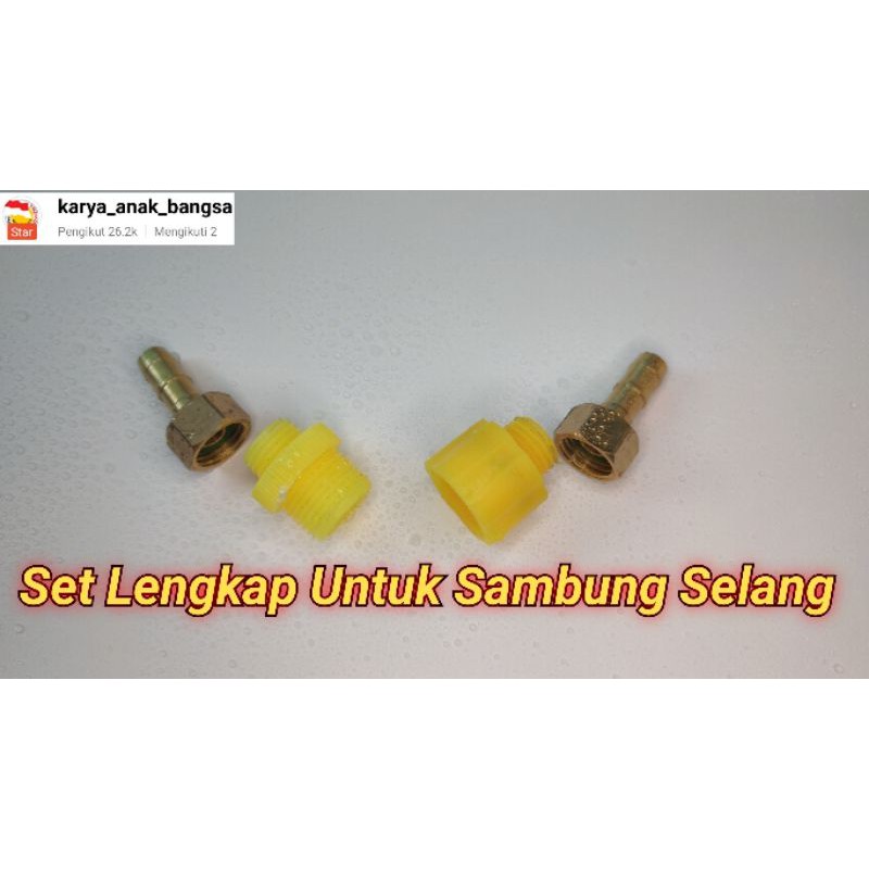 🈂️ Set Lengkap Konektor Penyambung Selang 5/16&quot; - 3/8&quot;