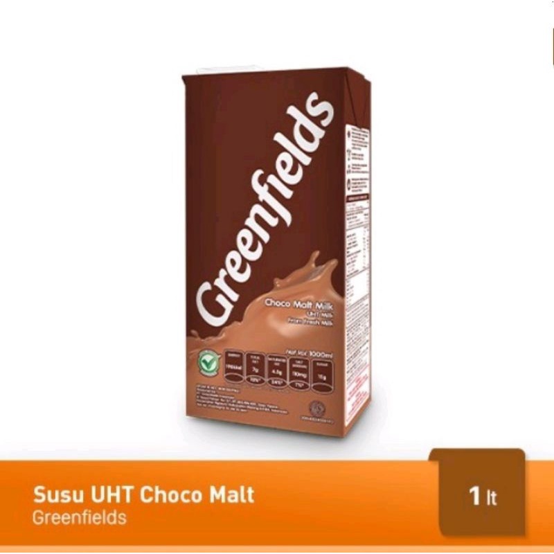 

Greenfields CHOCO MALT MILK 1000ml - Greenfield susu UHT rasa coklat 1liter