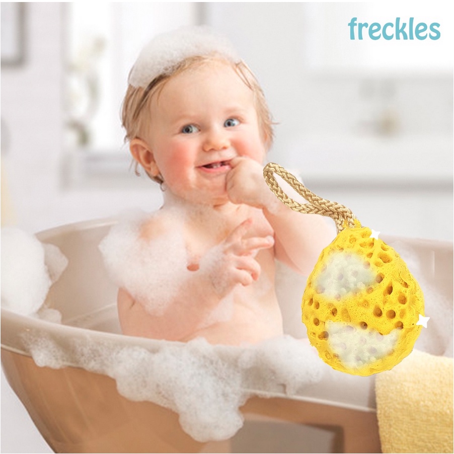 Freckles Natural Baby Bath Sponge Spons Mandi Anak Bayi Natural Spon Bathtub Aksesoris