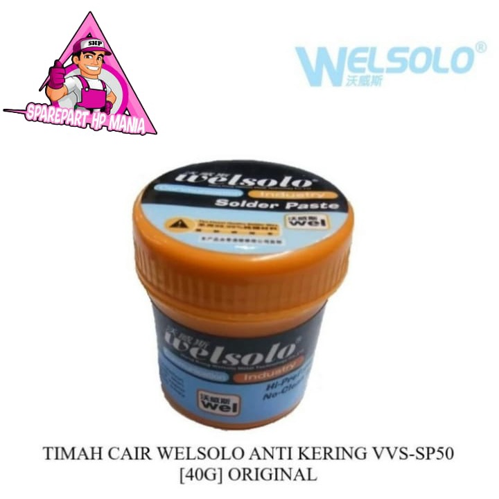 TIMAH CAIR PASTA SOLDER WELSOLO ANTI KERING VVS-SP50 40G ORIGINAL