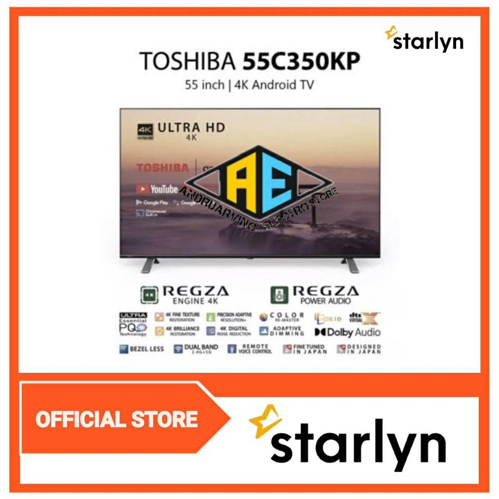 TOSHIBA 43C350KP 4K UHD HDR Smart Android TV 43 Inch 43C350