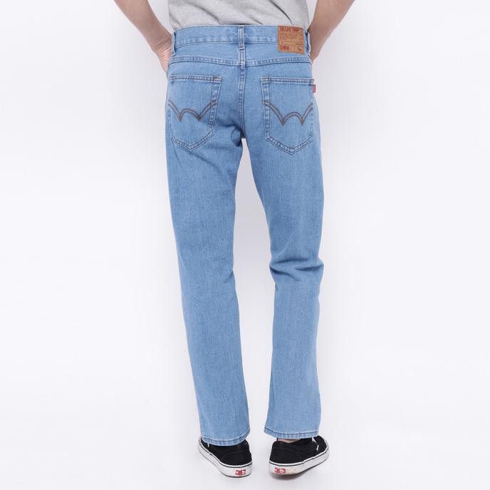 New Product Edwin Celana Jeans Reguler Fit Pria Panjang Light Blue Vegas 01 - Biru Muda, 28 Free