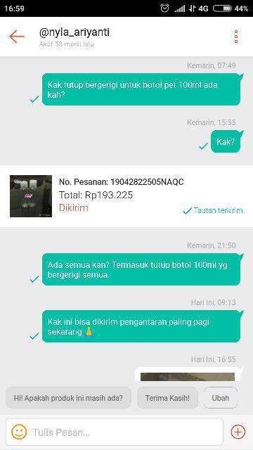 Botol 100 Ml Fliptop Natural