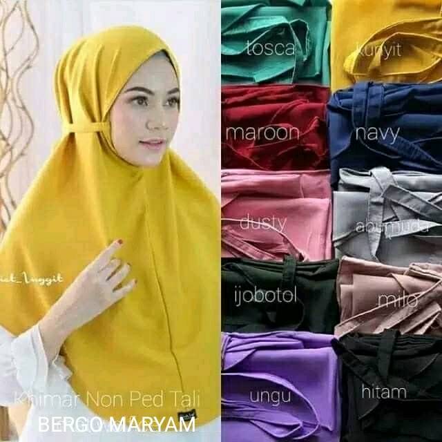  Jilbab  instan bergo  Maryam  diamond hijab Khimar bergo  