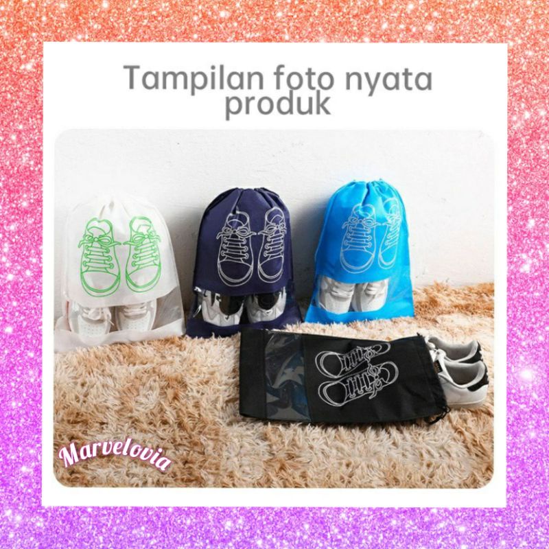 Kantong Tas Sepatu Serut / Kantong Tas Sepatu dan Sandal Travell / Korean Shoes Bag