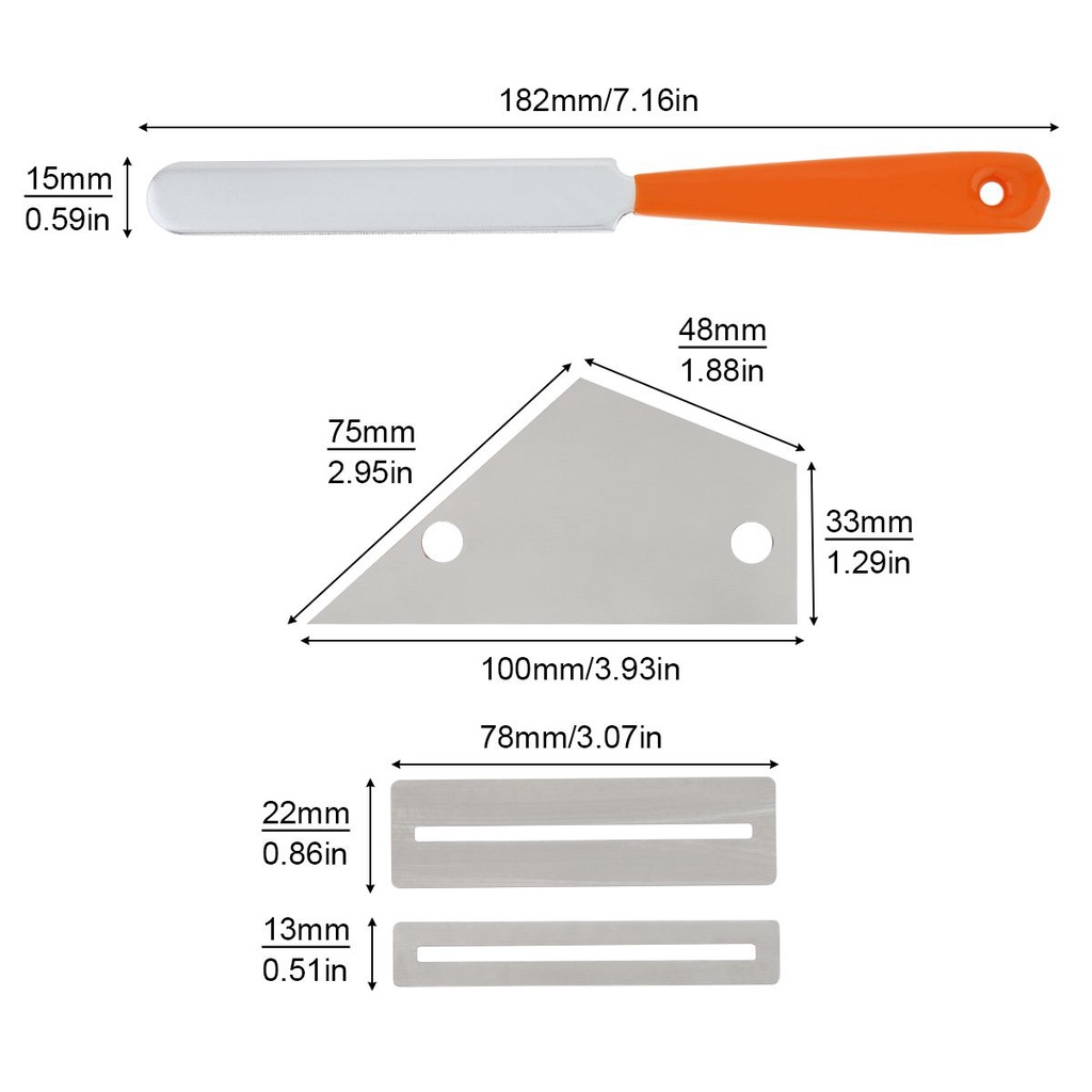 4 Pcs / lot Alat Grinding File Pemotongan Ganda Untuk Perbaikan Gitar