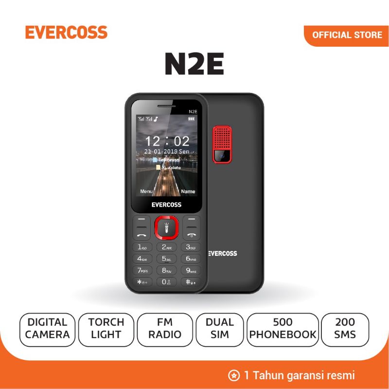 Evercoss N2E Handphone - Layar 2.4 inch - Dual Sim - Camera - Fm Radio-2