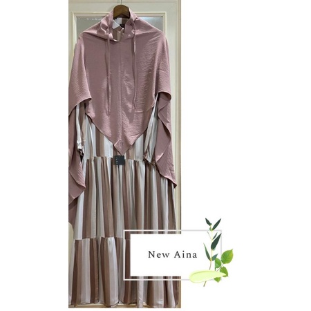 Nigoya Syari Gamis Rayon Premium - Set Bergo Airflow Swarovski Adem Ironless Premium