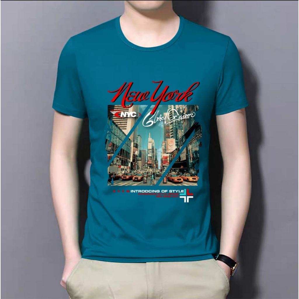 MUKZHOP / COD / Kaos OBLONG NEWYORK / kaos cowok / kaos santai / baju keren