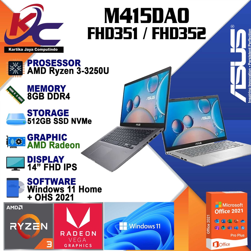 ASUS M415DA-FHD351 / FHD352 RYZEN 3
