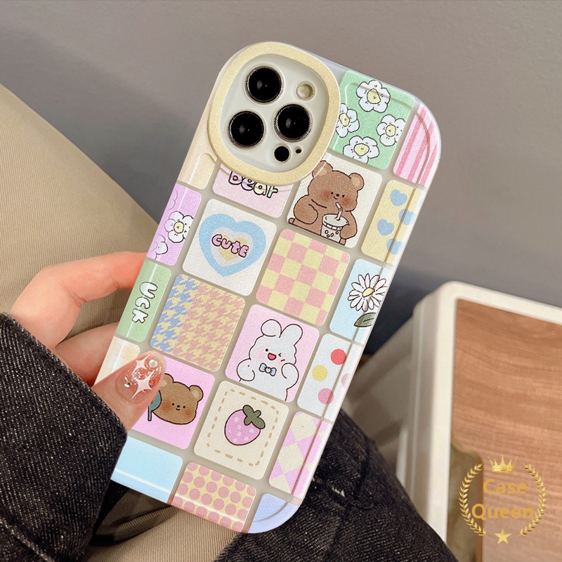 Casing Oppo A57 2022 A95 A96 A15 A76 A5s A74 A12 A16E A3S A31 A16K A5 A9 2020 A54 A55 A53 A33 Reno 7Z A12 A11 4F 5F A6 A11 6k Sarung Bantal Lembut Bentuk Kelinci