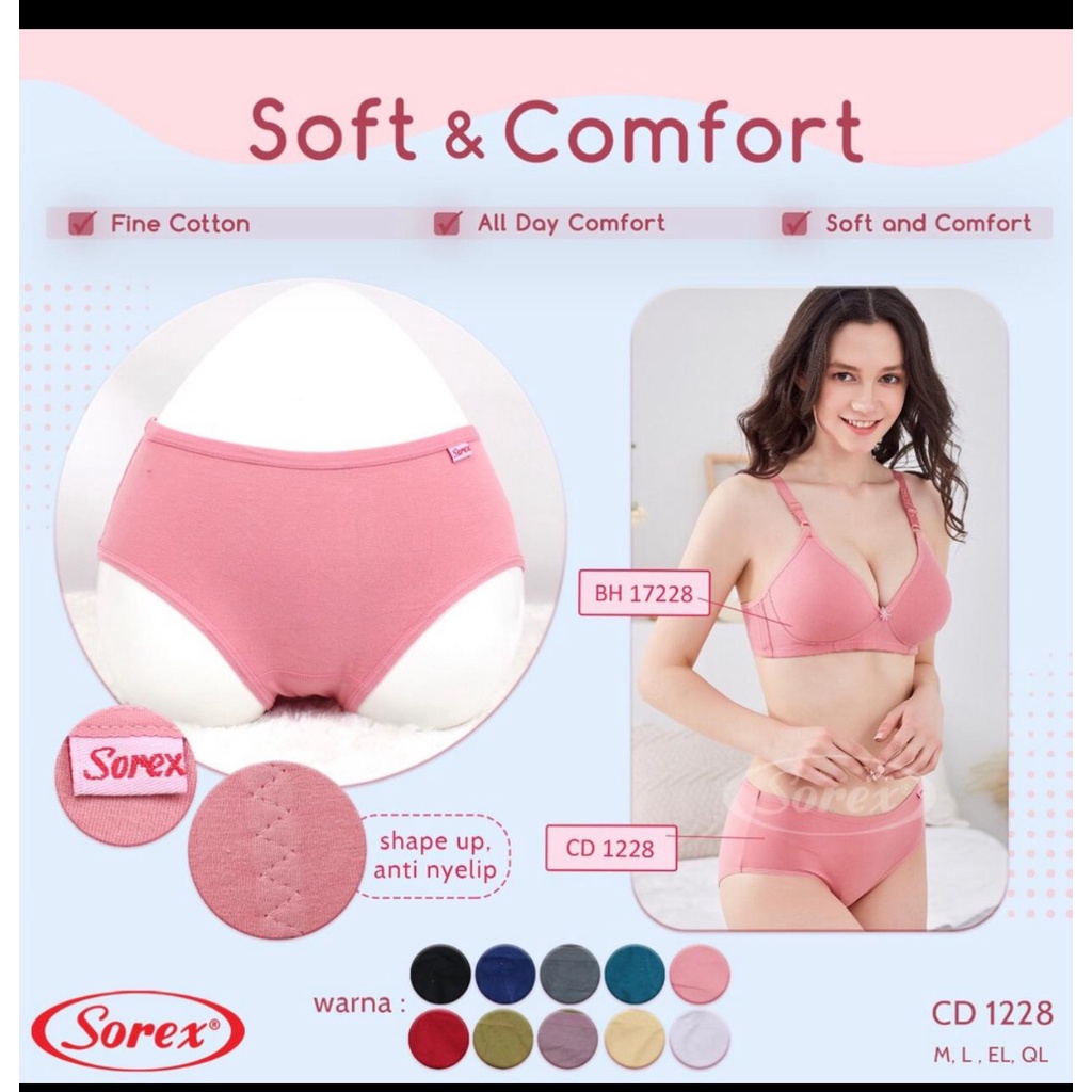 CD SOREX 1228 MAXI |CELANA DALAM WANITA SOREX - CD SOREX MAXI KATUN - SOREX CD BASIC CUTTING MIDI - CELANA DALAM POLOS WANITA - ADA JAHITAN BELAKANG | BAHAN KATUN SOFT || BAHAN BAGUS || UNDERWEAR || KATUN