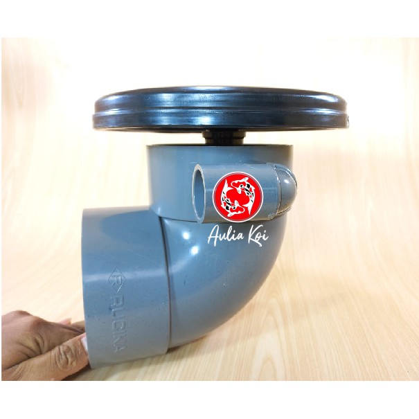 Bottom drain plus air diffuser kolam koi tipe L size 4 inchi