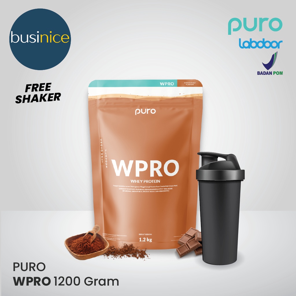 Puro Wpro 1.2 Kg Whey Protein BPOM Halal