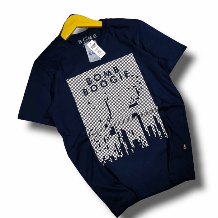 Kaos Pria Lengan Pendek Kaos Distro Baju Kaos Bombogie Original Size L dan XL-2