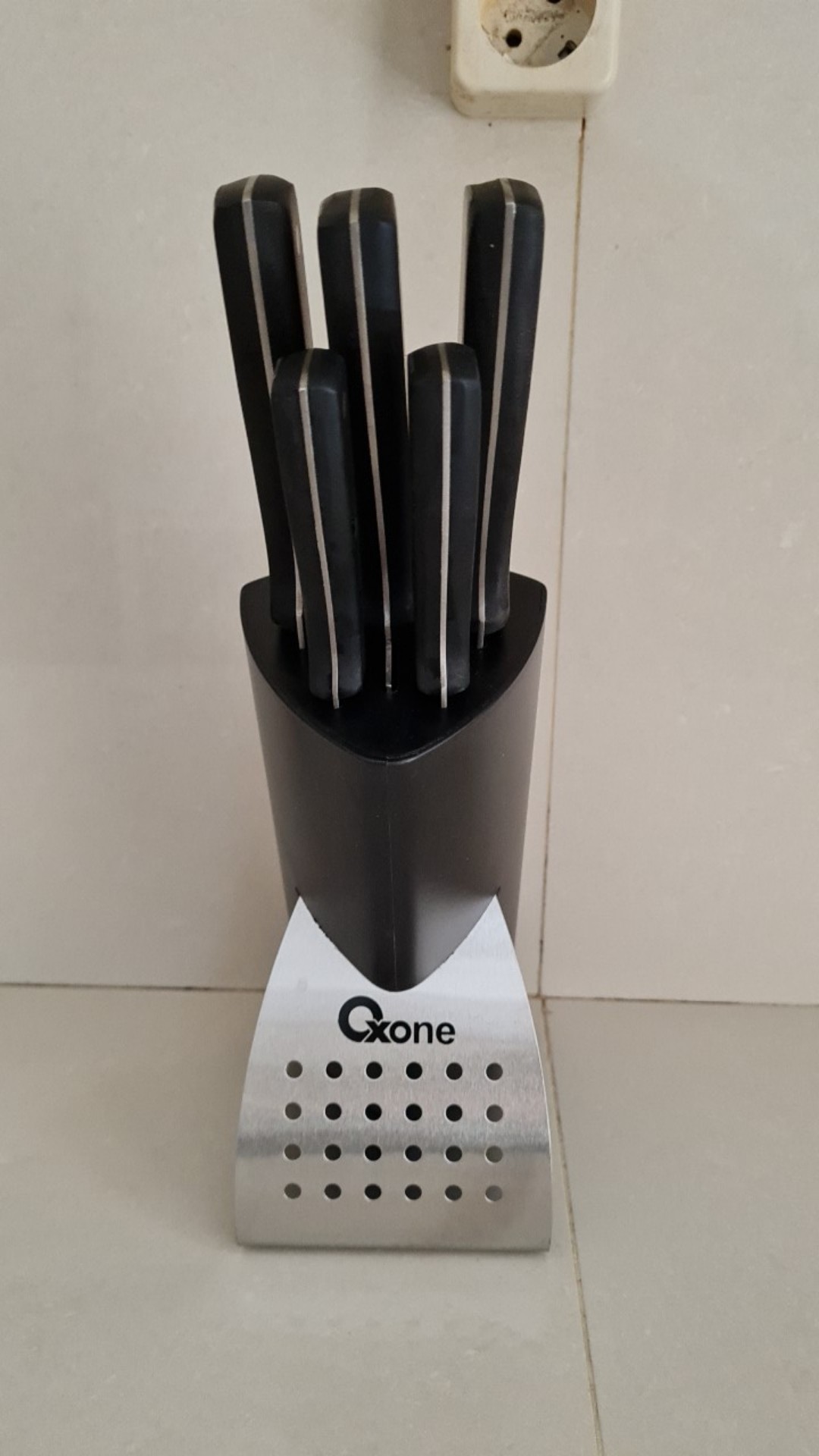 Oxone Pisau Block Set Ox972/pisau Set/stainless Steel/original/handle Dari Plastik/pisau Dapur