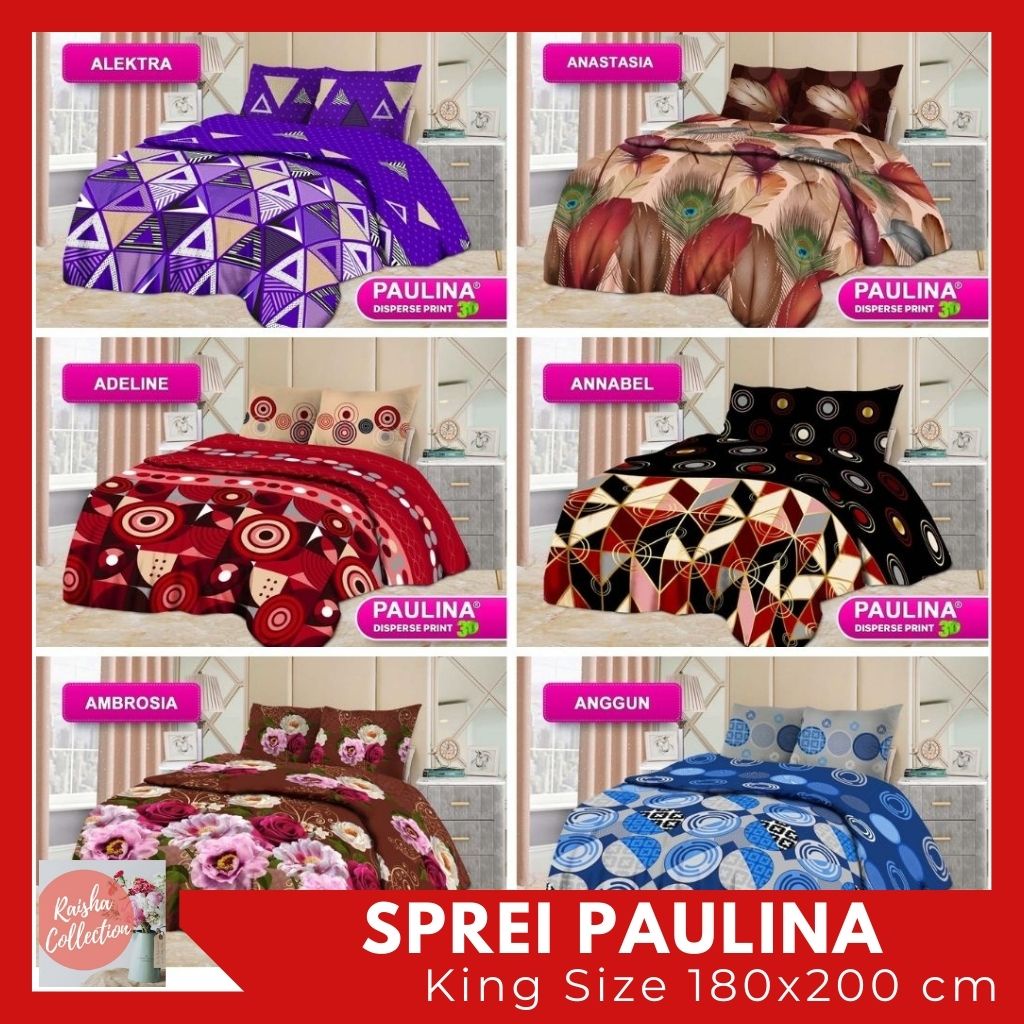 RC Sprei Bonita EMILIA/ Paulina Dispers 3D Flat King Size 180x200 cm