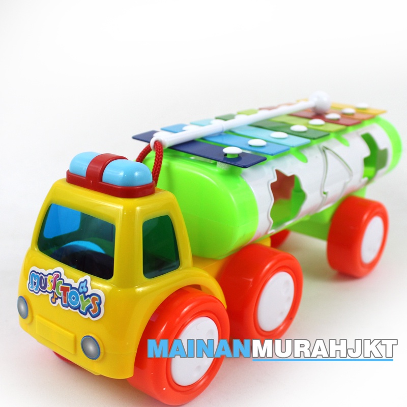 MAINANKEI ANAK MURAH MOBIL XYLOPHONE AU01 MOBIL MOBILAN TRUCK MOBIL MUSIK EDUKASI ANAK