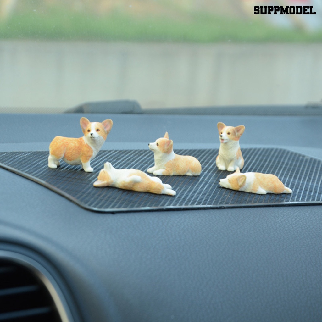 Suppmodel Miniatur Anjing Corgi Untuk Dekorasi Taman / Kantor DIY