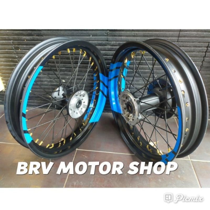 Paket Velg Set Wr 155 / Velg Yamaha Wr 155 Ukuran 300+350+17 Tromol Original