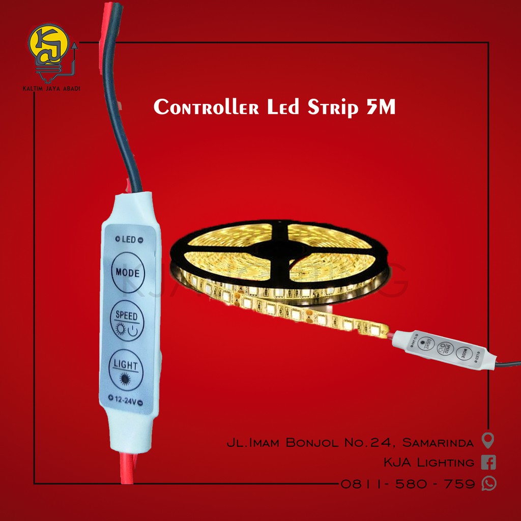 CONTROLLER LAMPU LED STRIP 5M RGB-MODUL LAMPU-LAMPU LED STRIP