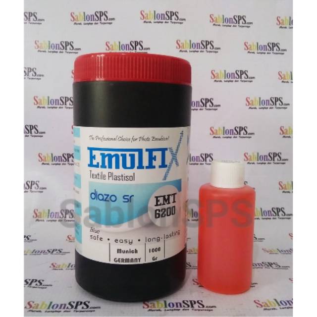 OBAT AFDRUK SABLON EMULFIX TEXTILE PLASTISOL BLUE 1Kg