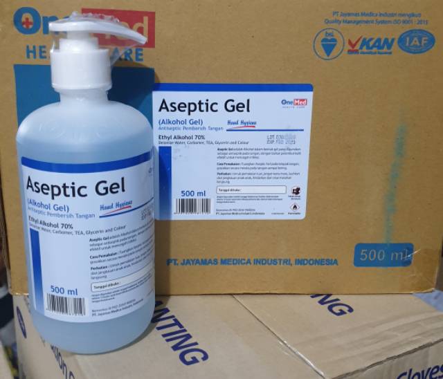 ALKOHOL GEL PUMP 70% 500ml / ASEPTIK GEL 70%