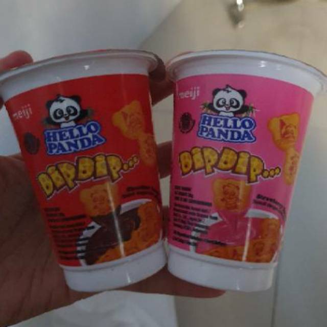 

Meiji Hello panda COKLAT CHOCOLATE / STRAWBERRY STROBERI dip dip 50gr