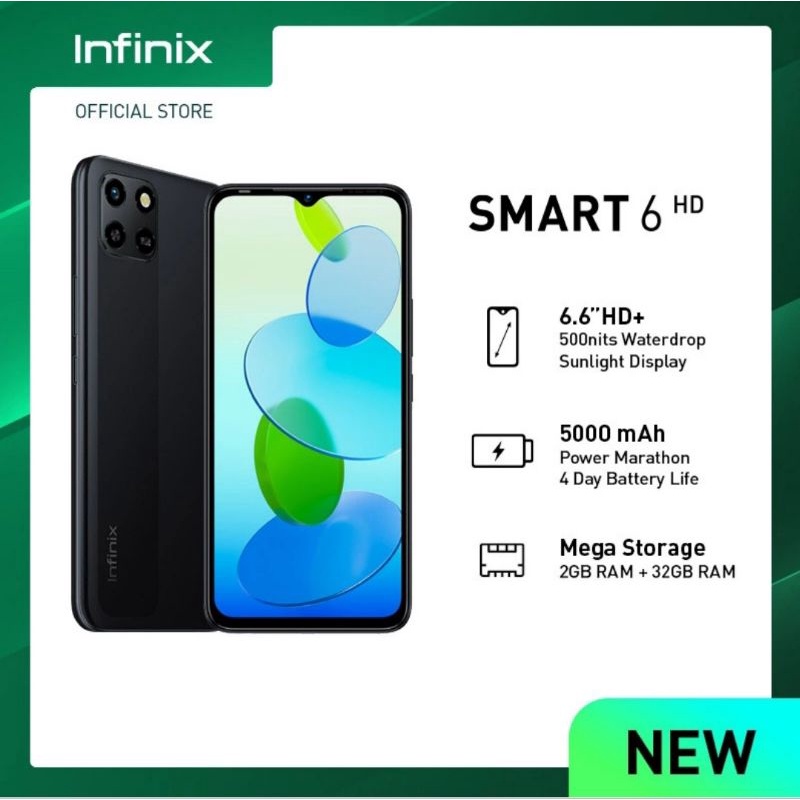 Infinix Smart 6 HD 2/32 GB New Garansi Resmi Infinix Indonesia