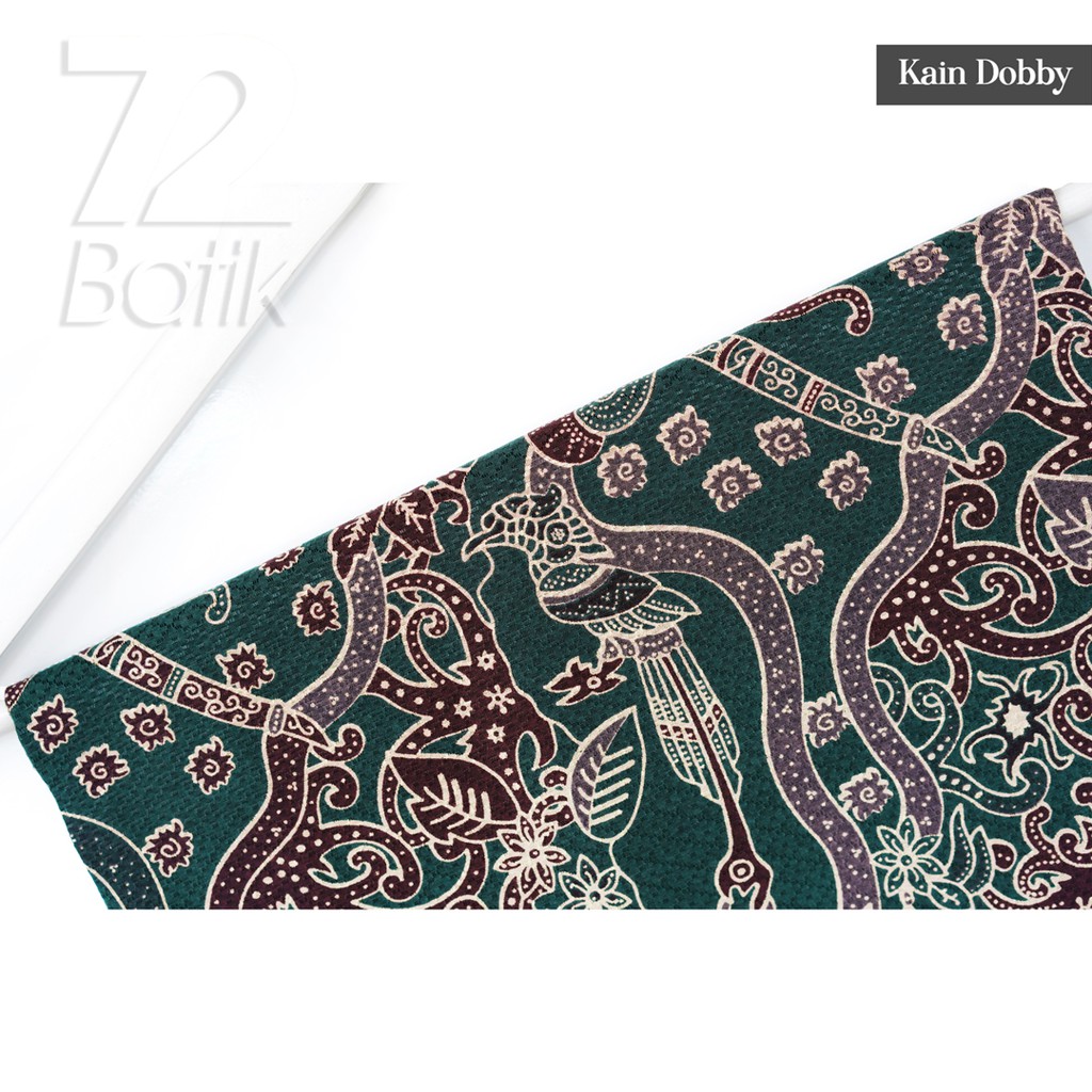 KAIN BATIK PREMIUM Dobby Motif Burung Asmat Warna Hijau Ijo Dolbi Dobi Doby Viscos 725025 Cap 72 Jarik Jarit Samping Kebat Panjang Batik Dobby Modern Premium Bahan Seragam Batik Pernikahan Kantor Keluarga Murah Kamen Jadi Batik Bali Lembaran