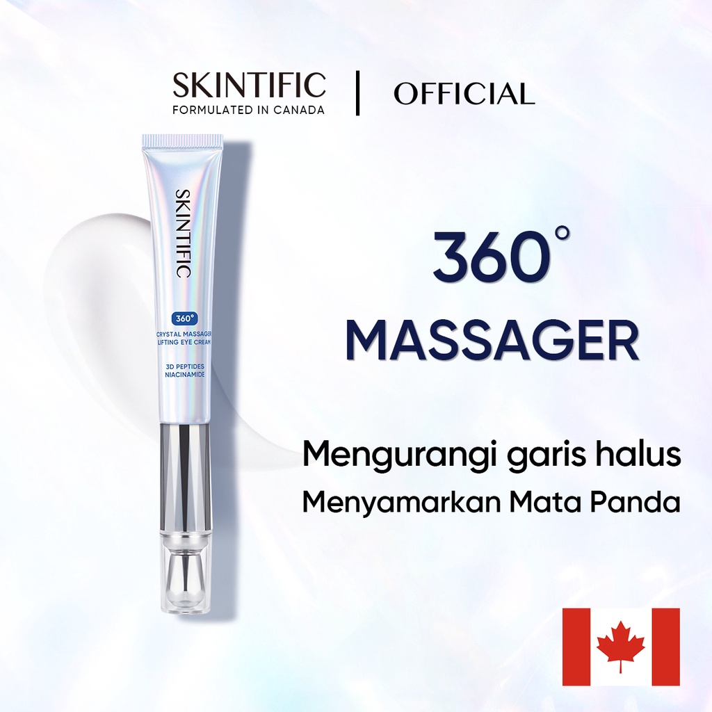 SKINTIFIC 360 CRYSTAL MASSAGER LIFTING EYE CREAM 20ml (Formulated in Canada) Skintific Eye Cream Kri