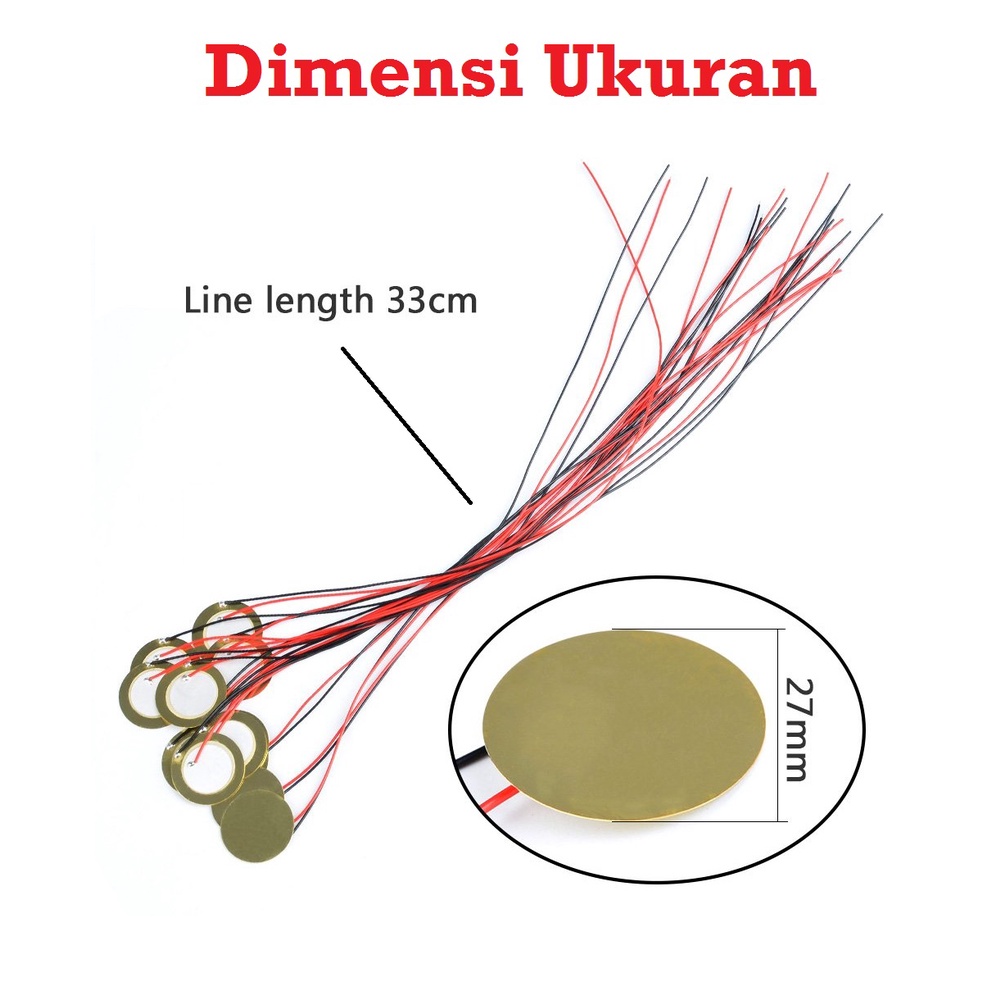 [HAEBOT] Sensor Piezo Dics Disk Pendeteksi Getaran Ketukan Alarm 27mm Module Arduinoo Bel Ketuk