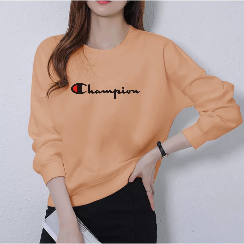 ( BISA COD ) BAJU CHAMPION TRENDY WANITA TERBARU-KAOS DISTRO CEWEK KEREN LENGAN PANJANG KEKINIAN DAN TERLARIS