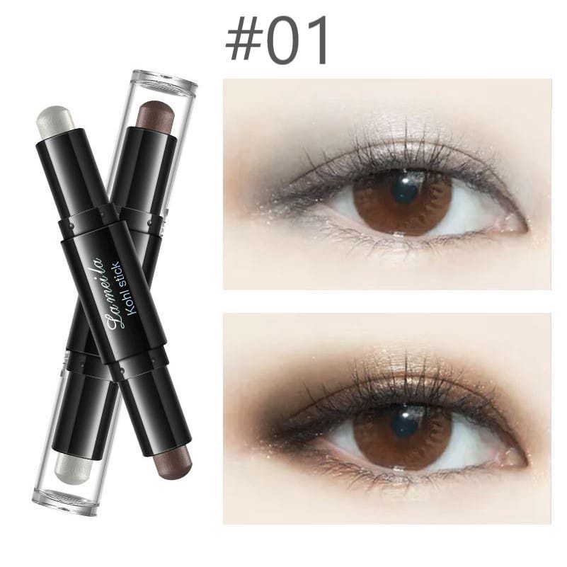 Lameila 3045 eyeshadow Pencil Stick  2in1 Eyeshadow Duo Stick Shimmer stik pensil eyeshadow