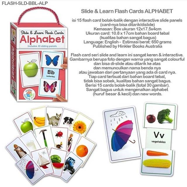 Slide and learn flash card alphabet