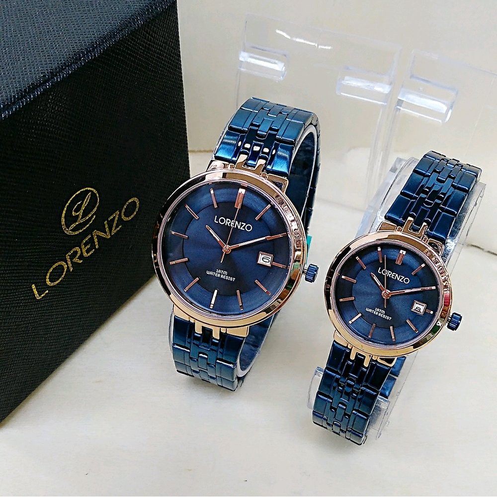 Dijual jam tangan lorenzo R-1071 original couple Terbatas