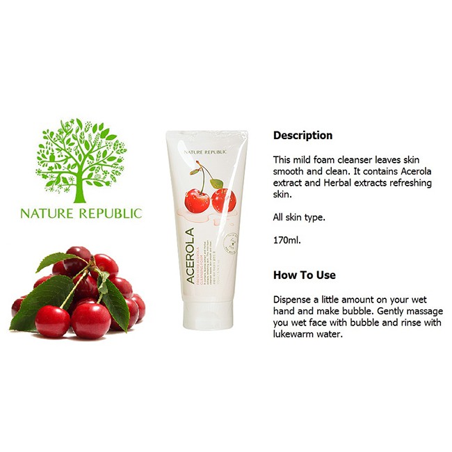 NATURE REPUBLIC Fresh HERB Cleansing Foam