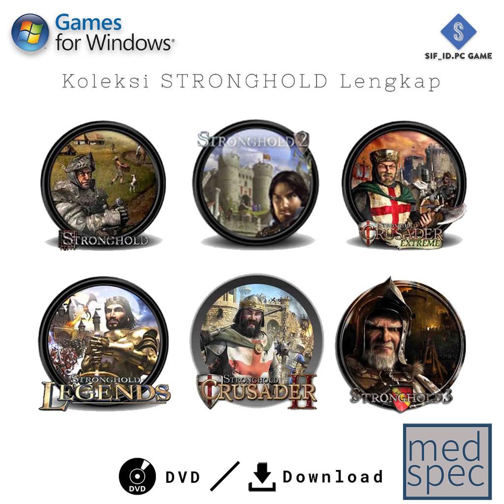 Game PC Koleksi Stronghold Lengkap - Stronghold 1 2 3 - Stronghold Crusader Extreme HD - PC Game