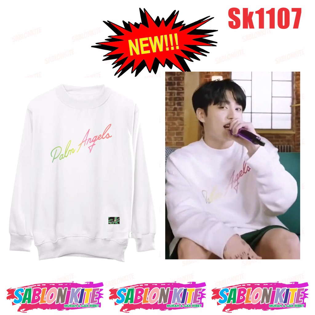 MURAH!!! SWEATER PALM ENJEL JUNGKOOK JIN V SG FG JHOPE JIMIN SK1107