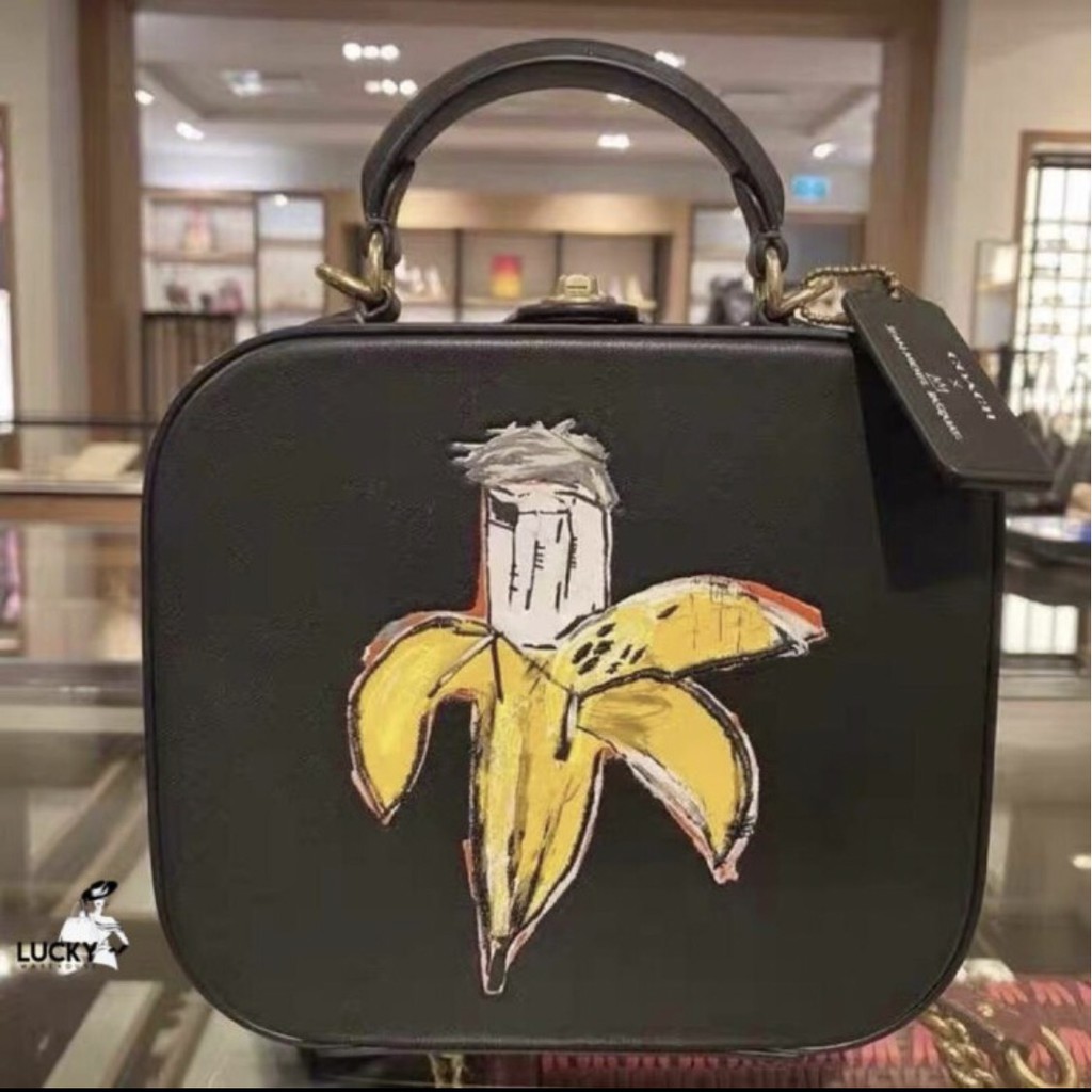 Coach X Jean-Michel Basquiat Square Bag In Black - ORIGINAL 100%