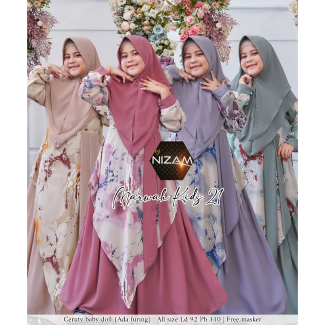 set syari marwah #18 #22 kids