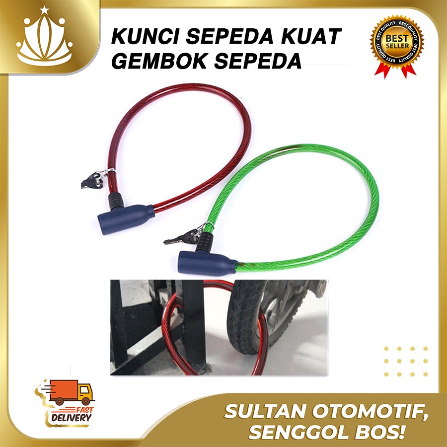 Kunci Gembok Sepeda Murah / Bicycle Cable Safety Lock Berkualitas
