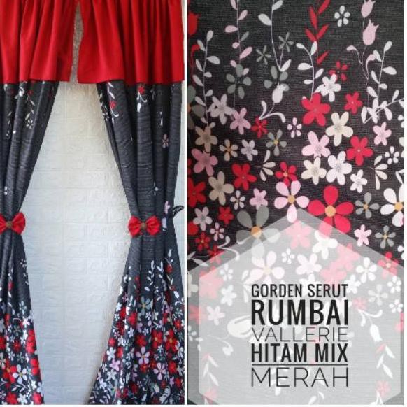 GORDEN SERUT RUMBAI VALLERIE HITAM MIX MERAH
