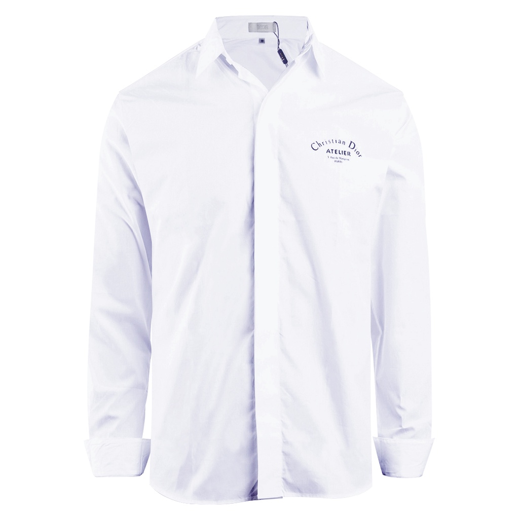 Kemeja Pria Dior Atelier White Shirt Cotton