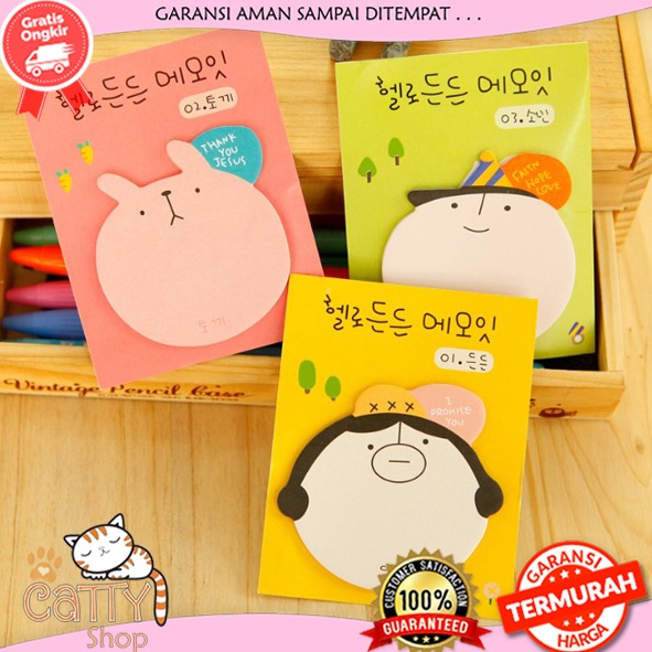 

Catty Sticky Note Kartun Korea / Memo Lucu Korea / Stick Memo Unik Korea