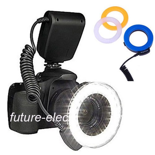 Lightdow Macro LED Ring Flash Light Kamera DSLR Canon Nikon Sony - LD-48 - Black