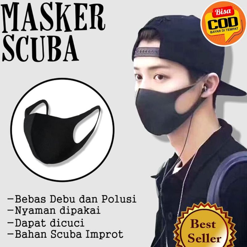 Masker kain Scuba / BISA dicuci ulang untuk pelindung