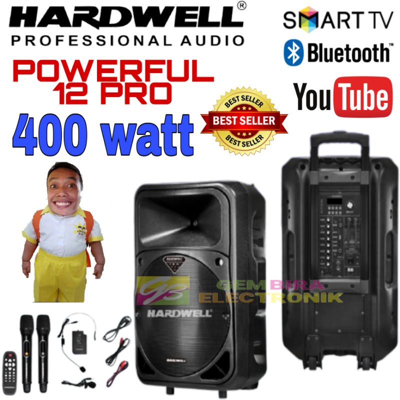 Speaker Aktif Portable Hardwell Powerful /power ful 12 Pro Portable 12 inch Original speaker hardwel